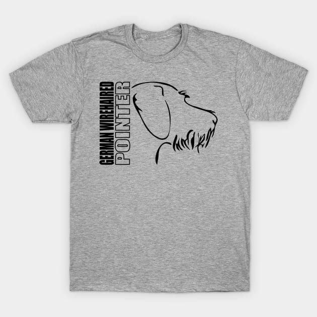 German Wirehaired Pointer profile dog lover T-Shirt by wilsigns